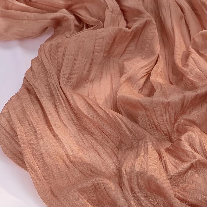 Socomi 6pcs Dusty Rose Fall Thanksgiving Cheesecloth Table Runner Boho Rustic Gauze 120 inch 10FT Cheese Cloth Runner for Wedding Party Baby Shower Birthday Home Decor Holiday Decorations