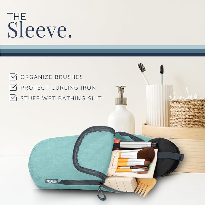 Toiletry Bag Kit Set: Hanging Travel Toiletry Bag + 311 TSA Cosmetic Liquid Bag + Ultralight Accessory Organizer Pouch