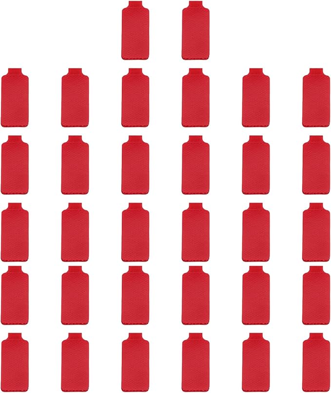 PATIKIL 3.5 x 0.8 Inch Cable Labels, 32 Pcs Electronic Cable Identification Tags Nylon Write on Wire Labels Rectangle Cord Tags Labeling for Electronics Management Organization, Red