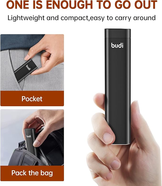 BUDI Multifunctional 9 in 1 Data Cable with USB Type-C Card Reader Micro SD Memory Card high-Speed Card Reader Adapter Suitable for Mobile Phone Cameras and Computers