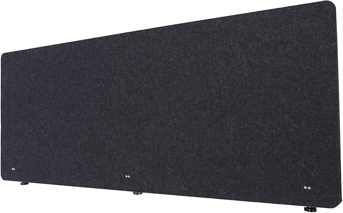 Desktop Privacy Panel, Sound Absorbing Cubicle Desk Divider Privacy Panel for Reduces Noise and Visual Distractions, Office Partition, Clamp-on Type (Dark Grey)