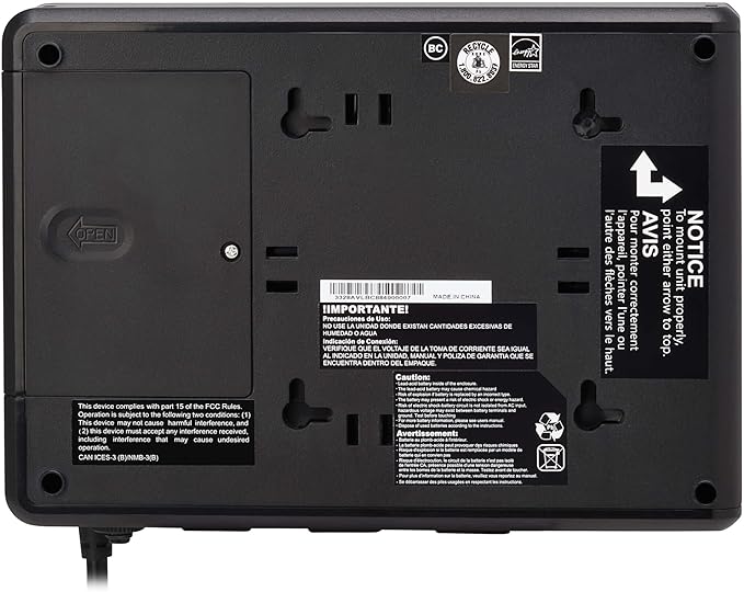 Tripp Lite Cloud-Connected 350VA UPS Battery Backup and Surge Protector, Remote Management & Monitoring, 210W, 3 Outlets, Computer UPS, Wall Mount Option, 5ft Cord, 3-Year Warranty (BC350RNC)
