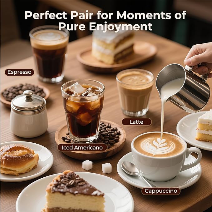 20 Bar Espresso Machine,Hot & Cold Brew Espresso Coffee Maker with Milk Frother,50oz Water Tank,LCD Display,Single & Double,Cappuccino & Latte Machine for Home