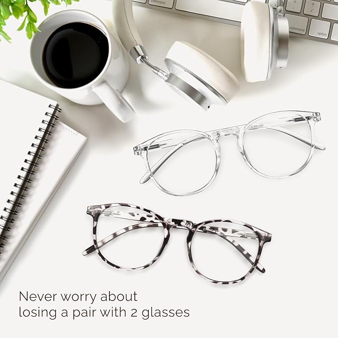 IBOANN Blue Light Glasses for Woman/Men, Fashion Blue Light Glasses Men, Fake Glasses Help Reduce Screen Fatigue