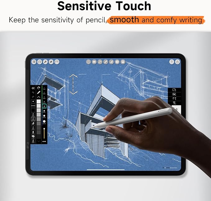 Upgrade 360° Privacy Screen Protector for iPad Air 11 inch M3 2025 & M2 2024, (iPad Air 7th/6th Generation), Magicsuction 4-Way Anti Spy Glare Blue Light Filter (Landscape+Portrait Privacy), Bubble Free/Reusable