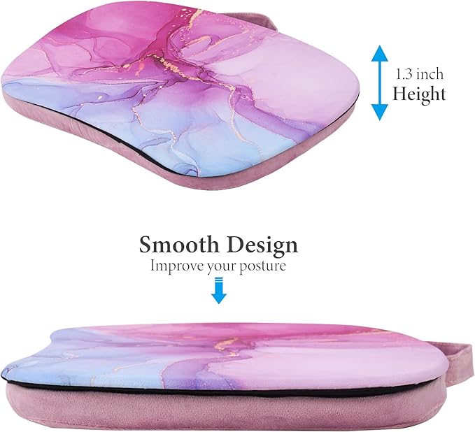 Jasenna Laptop Desk with Phone Holder and Device Ledge - Portable Lap Desk with Pillow Cushion,Fits up to 15.6 inch Laptop for Home Office (1-Purple Blue Splash Ink)