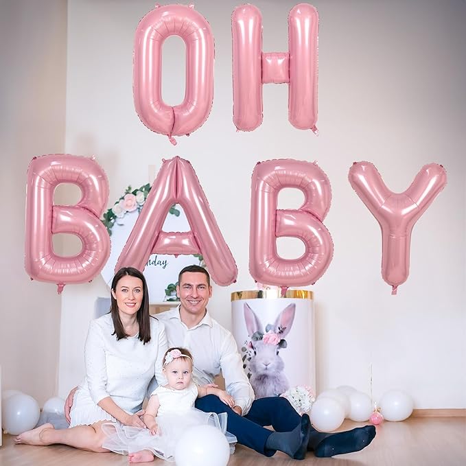Q Letter Balloon Pastel Pink, 40 Inch Alphabet Foil Word Balloons, Big Inflatable Light Pink Balloon Letter Q, XXL Helium Custom Letter Balloons Baby Pink for Girl Birthday Party Decoration Supplies