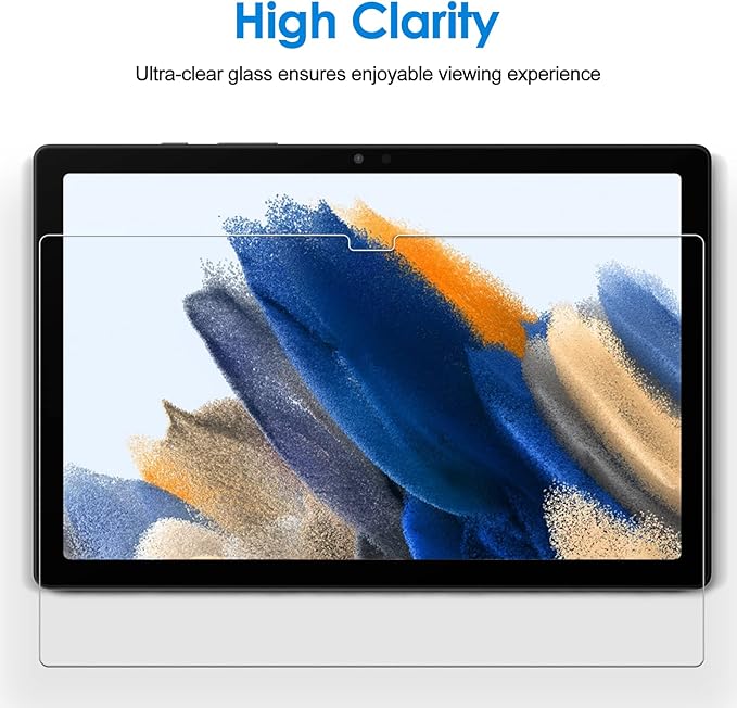 JETech Screen Protector for Samsung Galaxy Tab A8 (10.5-Inch, 2021 Model, SM-X200/X205/X207), 9H Anti-Scratch Tempered Glass Film, HD Clear with Easy Installation Tool, 2-Pack