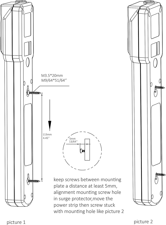 Amazon Basics Surge Protector Power Strip, 6-Outlet with 200J Protection, Circuit Breaker, LED Indicator, On/Off Switch, Wall-Mounting, 2ft Extension Cord, White, 2-Pack