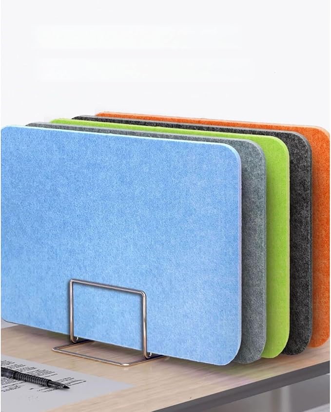 Acoustic Desk Divider Privacy Panel Freestanding Felt Screen Partition for Noise Reduction in Classroom or Office Soundproof Table Enhanced and Focus