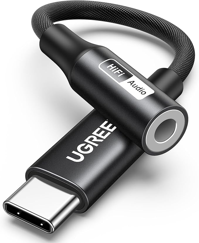UGREEN USB C to 3.5mm Audio Adapter, Hi-Res 32bit/384KHz USB C to Aux Dongle HiFi Headphone Jack Cable Cord Compatible with iPhone 17 16 15 Pro Max, Samsung Galaxy S25 Ultra, Pixel 9, iPad Air Mini