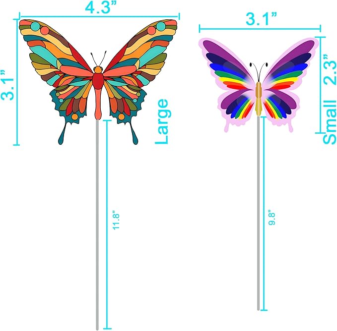 12 PCS Artificial Fabric Butterflies, 2 Sizes Reusable Butterly Crafts Decor, DIY 3D Butterfly Decorations for Fake Flowers Floral Nursery Wedding Tea Party Birthday Easter Spring. (Purple Large)