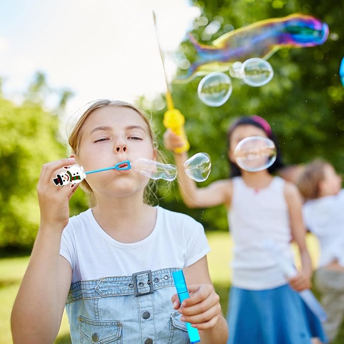 Christmas Party Favors,24Pcs Christmas Bubble Wands for Kids,Xmas Bubble Wand for Birthday Party Supplies,Classroom Prizes Pinata Goodie Bag Stuffers Gift