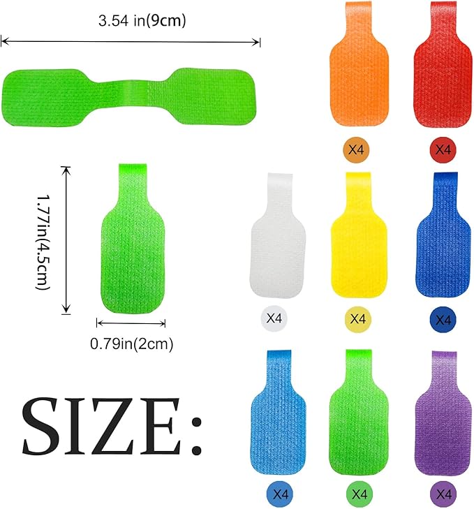 32 Pcs Cable Labels, Write On Cord Labels Tags for Electronics, Wire Markers Electrical, Reusable Large Size Plastic Label for Charging Cords Management and Identification (8 Colors)