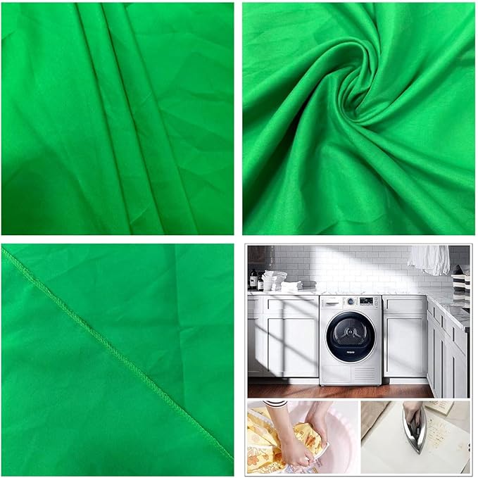 Green Screen Backdrop 10x20ft Photo Backdrop Chromakey Muslin Portrait Green Backdrop for PS Keying/Video Creation/Studio Portrait Shoots