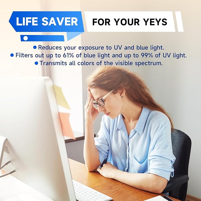IPROKKO 【2 Pack】 27 inch Anti-Blue Light monitor Screen Protector for 16:9 Widescreen,Removable Anti Glare Blue Light Blocking Screen Filter，LED PC Anti-UV Eye Protection Filter Film