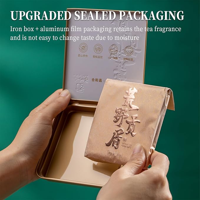 Organic White Tea Cake - White Organic Tea 6 Boxes Gift Set Cakes - 2023 Harvest Hand Picked, 6.34oz / 180g Chinese Fujian Ancient Gongmei Tree Premium Gifts for Home, Office,Camping Drinking