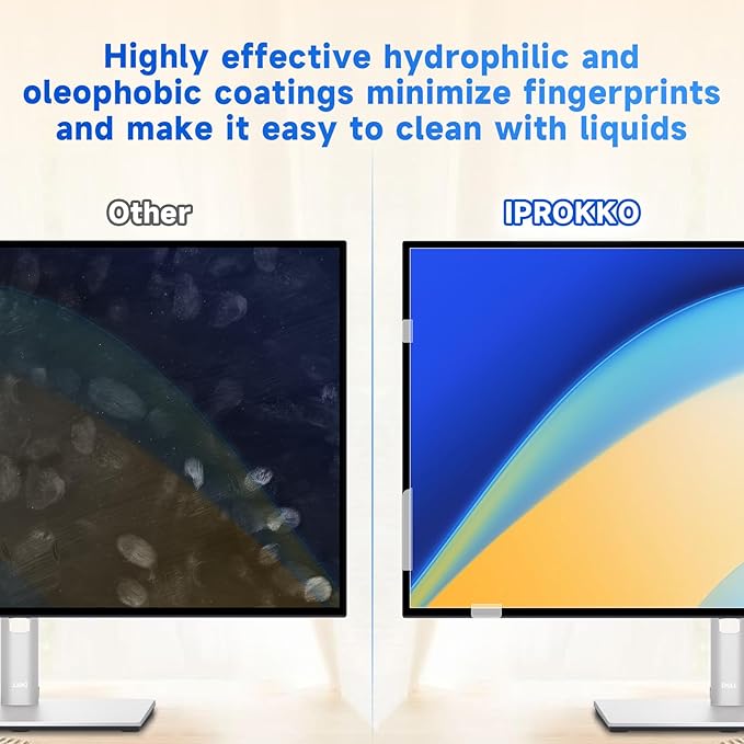 IPROKKO 【2 Pack】 22 inch Anti-Blue Light Monitor Screen Protector for 16:10 Widescreen,Removable Anti Glare Blue Light Blocking Screen Filter，LED PC Anti-UV Eye Protection Filter Film