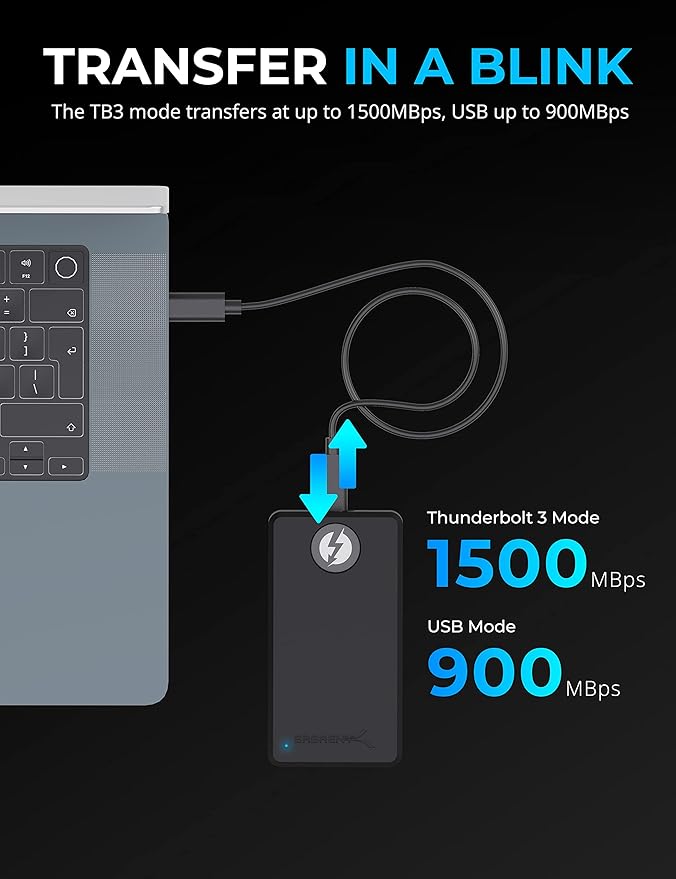 SABRENT Thunderbolt 3 & USB 3 Type C to CFexpress Card Reader (CR-T3CF)