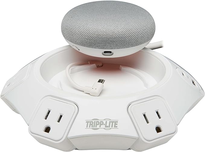 Tripp Lite Conference Surge Protector, 4 NEMA 5-15R Outlets, USB-C & 3 USB-A Ports, Micro-USB, 8 ft. Cord (TLP48USBCUFO)