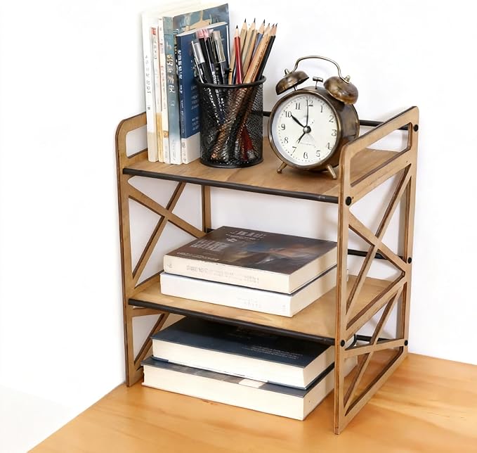 OYEFLY Wood Office Desk Shelf Organizer (Wood)