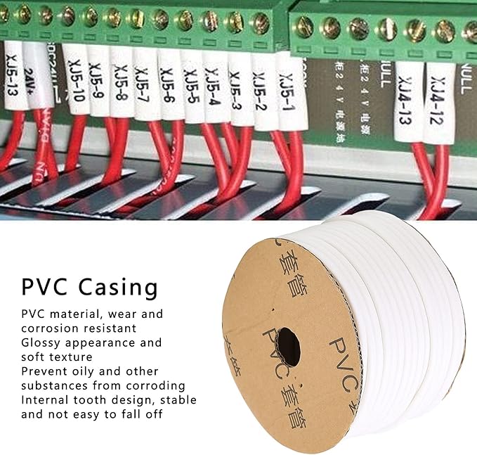 PVC Casing Wire Core Marking Protection Sheath Tube Durable Flexible Wear for Supvan Tube Printers 2Pcs (ZMY-4.0)