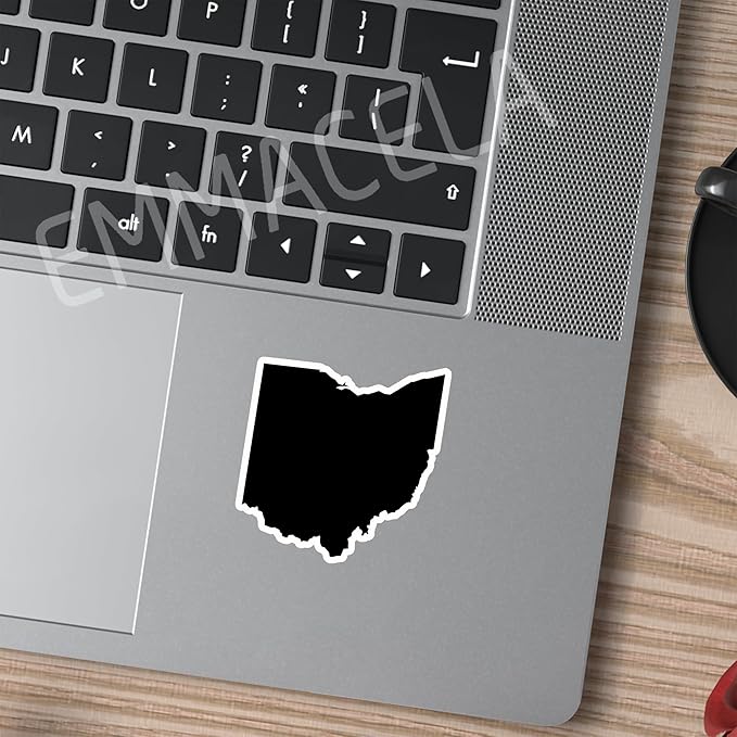 (3PCS) Ohio State Map Stickers, US State Stickers - Waterproof Vinyl Decals for Tumblers, Water Bottles, Laptops, Books, Scrapbooks, Great for North Dakota Lovers 3 x 2.7 Inch