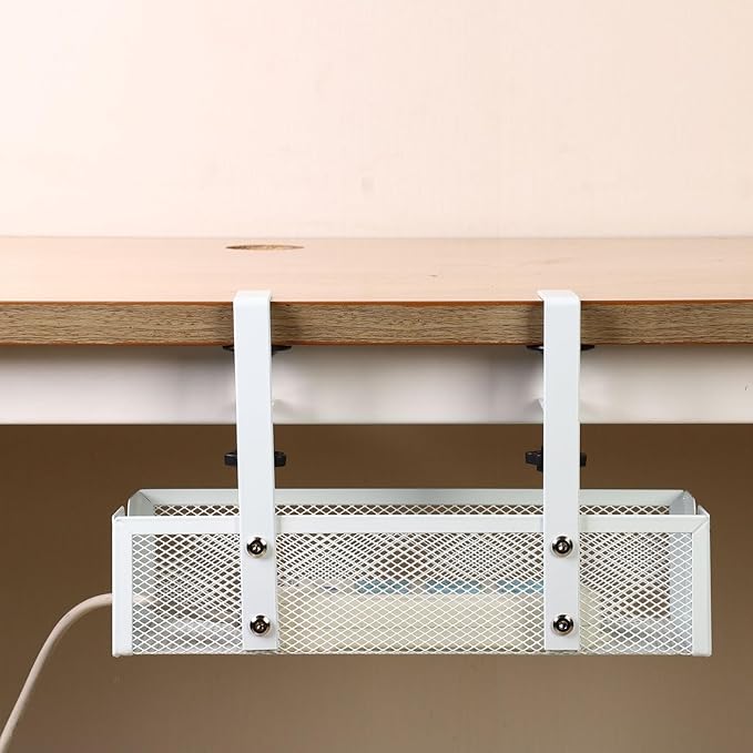 Under Desk Cable Tray,Space Saving Cord Organizer,Under The Desk Cable Management - for Family Friends Students Adults Men Women Home Indoor Office Study Kitchen