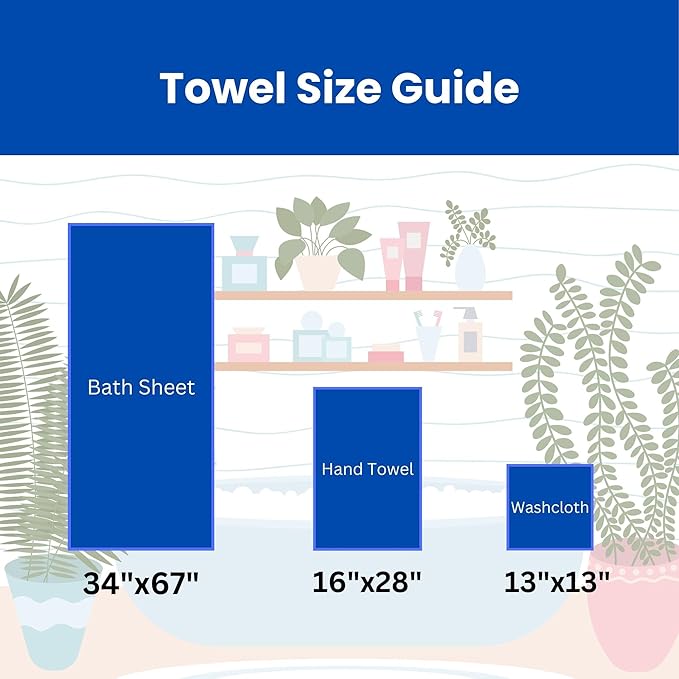 sea me at home Waffle Hand Towel – 100% Turkish Cotton, Quick-Dry, Soft and Absorbent Bathroom Towel (Light Grey)