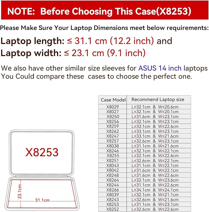 Smatree Hard EVA Protective Sleeve Case Compatible for 14 inch ASUS ROG Zephyrus G14 2025/2024/2023/2022, for ASUS ROG Zephyrus G14 Laptop Notebook Bag (X8253)
