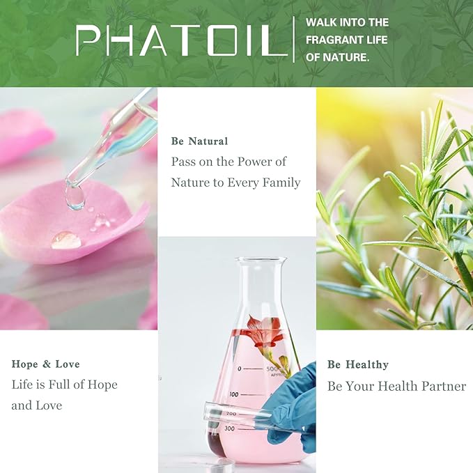 PHATOIL 100ML Vanilla Essential Oil, Huge 3.38fl.oz Bottle Vanilla Oil, Pure Aromatherapy Essential Oils for Diffuser, Humidifier, Scented Oils for Soap, Candle Making