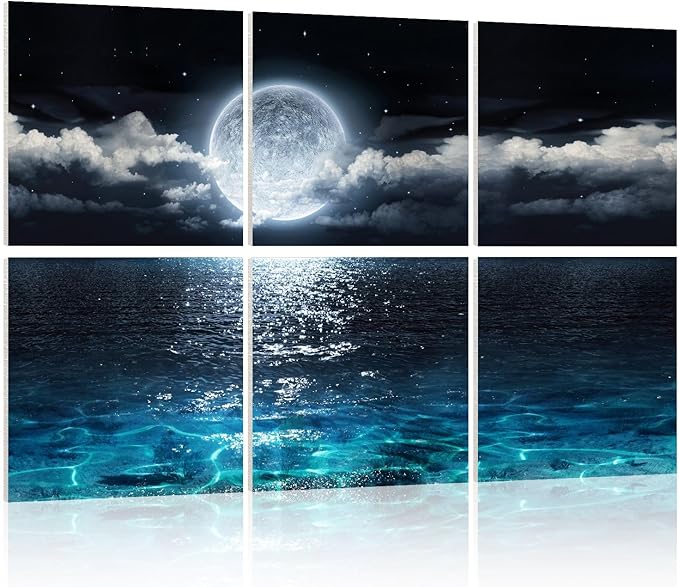 YPY Acoustic Panels Soundproof Wall Panels: Sound Absorbing Wall Art Decorative Sound Proofing Panels Noise Cancelling Acoustical Treatment for Home Studio 6 Pack 72x48 Inches