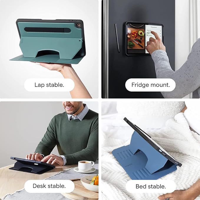 ZUGU CASE for 10.2 Inch iPad 7th / 8th / 9th Generation Case (2021/2020/2019), Protective, Thin, Sleek Design, Magnetic Stand, Sleep/Wake Cover, Magnetic Cover, Arctic Gray