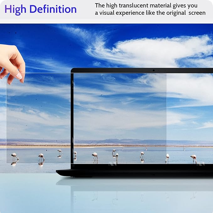 Peslv 16 Inch Laptop Privacy Screen Compatible with Lenovo Hp Dell Acer Asus Thinkpad Envy Xps Computer 16:10 Aspect, Removable Anti Glare Blue Light Filter Protector, 16" Monitor Security Shield