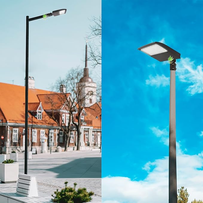 100W LED Parking Lot Area Lights, Dimmable LED Shoebox Lights, 20KV Surge Protector Built-in 13500LM 600W Equiv. Outdoor Commercial Area Road Lamps, DLC UL Approved 5000K Daylight 100-277VAC