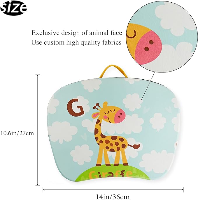 Jasenna Pets Lap Desk - Lapdesk Fits up to 11.6 Inch laptops - Drawing Table and Craft Desk (1-Giraffe)
