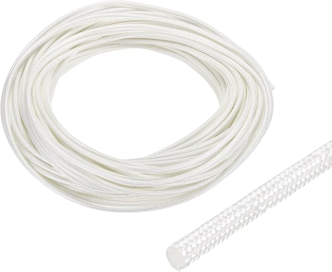 uxcell Insulation Cable Protector,1mm/0.04 Inch-20m/66 Feet High Temp Fiberglass Sleeve White