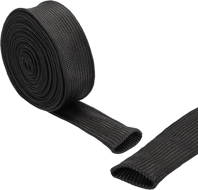uxcell Insulation Cable Protector,20mm/0.79 Inch-3m/10 Feet High Temp Fiberglass Sleeve Black