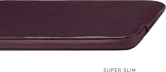 Comfyable Slim Laptop Sleeve Compatible with 13 Inch MacBook Air 13 in M4 M3 M2 M1, 13" MacBook Pro, PU Leather Bag Water-Resistant Cover Case, Berry Brown