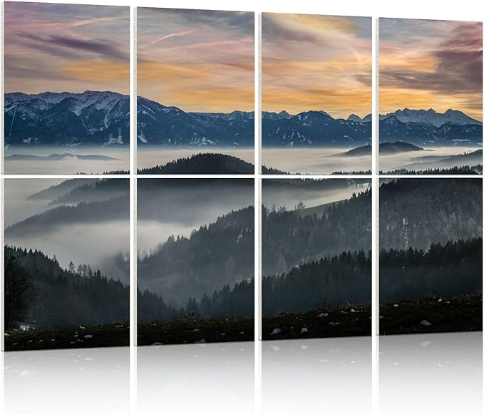 YPY Acoustic Panels Soundproof Wall Panels: Decorative Sound Absorbing Wall Art Soundproofing Panels Recording Studio Acoustical Treatments 8 Pack 48x32 Inches