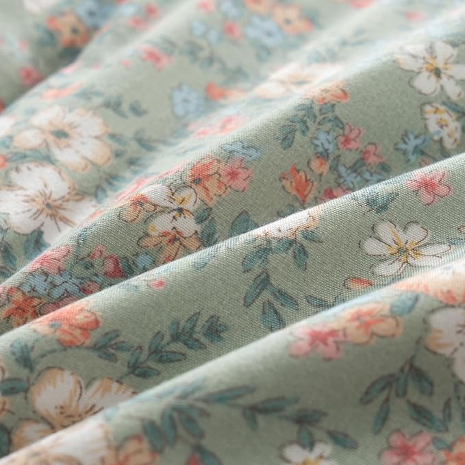 Floral Full Comforter Set 3 Pieces Soft Chic Garden Style Vintage Floral Print Lightweight Botanical Flower Comforter Set for All Seasons 1 Comforter and 2 Pillowcases
