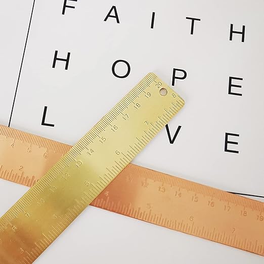 8 Inch Metal Rulers Straight Ruler Office School Students Stationery