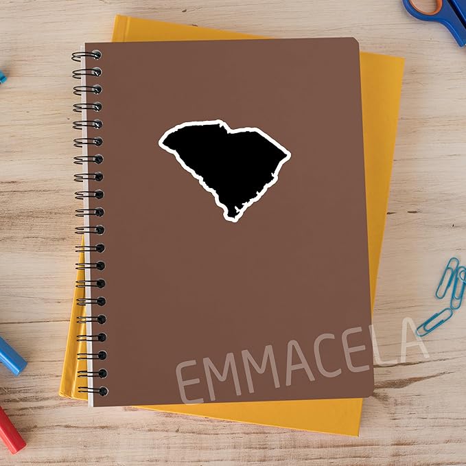 (3PCS) South Carolina Stickers, SC Map US State Waterproof Vinyl Decals for Tumblers, Water Bottles, Laptops, Books, Scrapbooks, Great for South Carolina Lovers 3 x 2.3 Inch