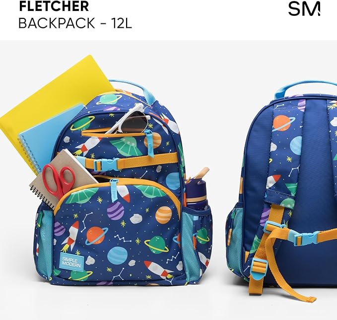 Simple Modern Medium Toddler Backpack for School Girls and Boys | Kindergarten Elementary Kids Backpack | Fletcher Collection | Kids - 15" tall | Confetti