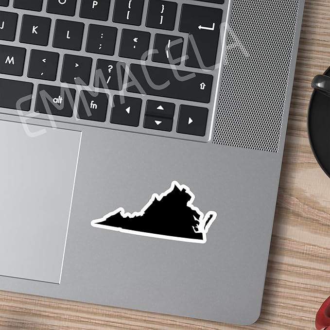 (3PCS) Virginia State Map Stickers, US State Stickers - Waterproof Vinyl Decals for Tumblers, Water Bottles, Laptops, Books, Scrapbooks, Great for Virginia Lovers 3 x 1.5 Inch