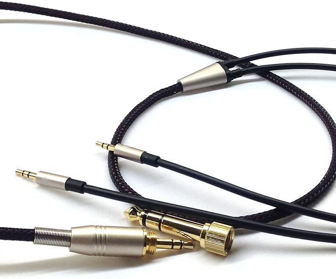 NEW NEOMUSICIA Replacement Cable Compatible with Hifiman HE400S, HE-400I, HE-400i（Dual 2.5mm Port）, HE560, HE-350, HE1000, HE1000 V2 Headphone 3.5mm / 6.35mm to Dual 2.5mm Jack Male Cord 3meter/9ft