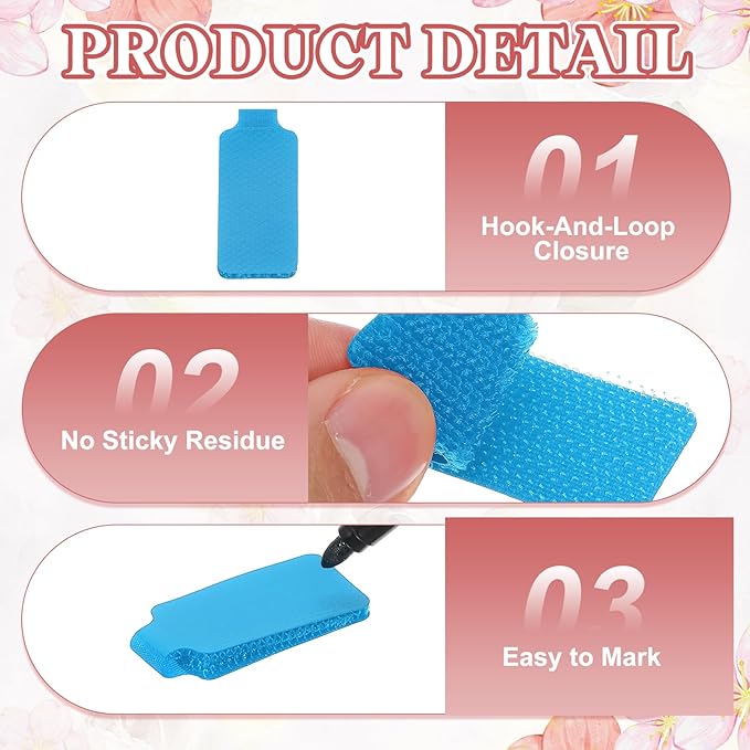 PATIKIL 3.5 x 0.8 Inch Cable Labels, 32 Pcs Electronic Cable Identification Tags Nylon Write on Wire Labels Rectangle Cord Tags Labeling for Electronics Management Organization, Sky Blue
