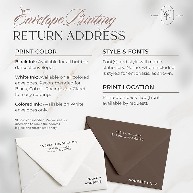 Curio Press Personalized Stationery for Women & Men - A2 Business Flat Thank You Cards with Custom Notecards, Personalized Note Cards with Envelopes and Name, Custom Stationery - Your Logo Flat