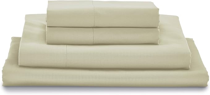 MyPillow Giza Dreams Bed Sheets, 100% Certified Giza Egyptian Cotton, Deep Pocket, Sateen Weave [RV Queen, Taupe]