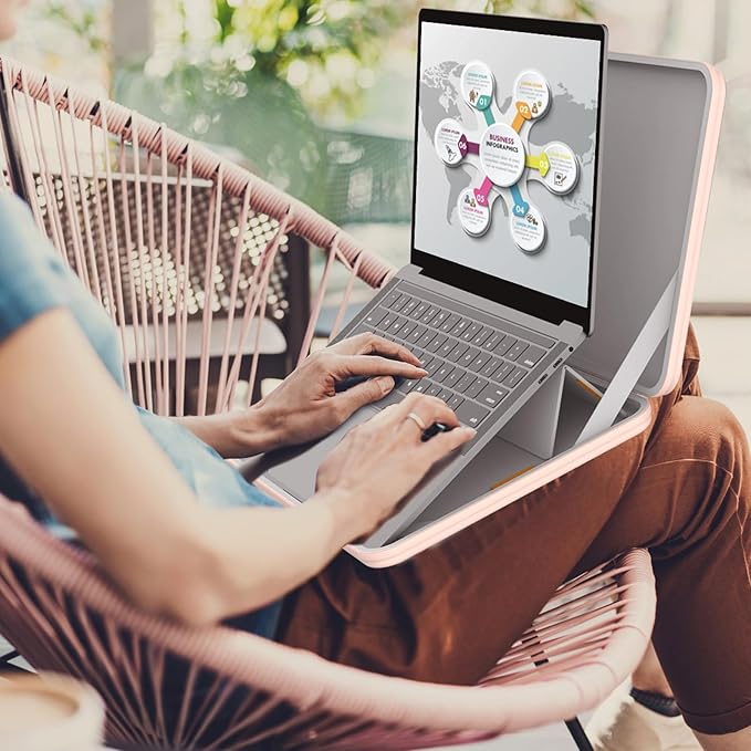 Smatree MS43T Hard EVA Protective Sleeve Case with Stand Compatible for 14 inch Acer Swift 3 Laptop SF314-512-53L0 Waterproof Sleeve, Pink